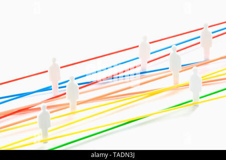 Figurines Blanc et coloré Banque D'Images