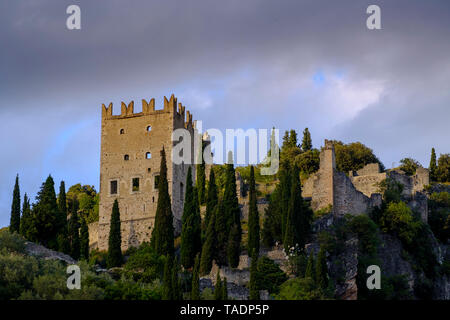 L'Italie, Trentino, Castello di Arco Banque D'Images