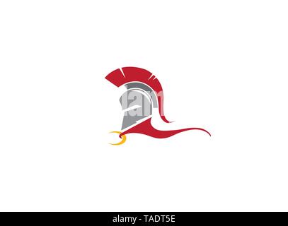 Logo Casque spartiate créative Design Vector Illustration Illustration de Vecteur