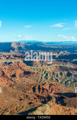 USA, Dead Horse Point State Park, sur le Canyonlands et donnent sur la rivière Colorado Banque D'Images