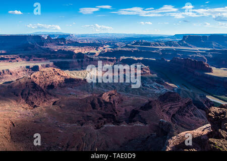 USA, Dead Horse Point State Park, sur le Canyonlands et donnent sur la rivière Colorado Banque D'Images