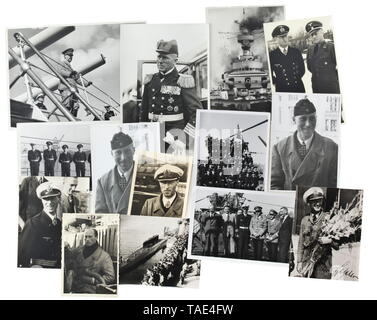 Croix de chevalier porteur, le capitaine de corvette et commandant de l'U-74 Eitel-Friedrich Kentrat - photographies grand groupe avec environ mille photos documentant la carrière militaire du commandant de sous-marin (U-74 et U-196). Représentés sont sa formation, voyages à l'étranger sur le croiseur Emden' et ''Schlesien' le navire de guerre, des scènes typiques de la vie à bord et de permission à terre, beaucoup de détails techniques, et des uniformes. Le sous-marin photos montrent la mise en service, de l'équipage aligné, tourelle, rare (interdit) photos de l'intérieur, des portraits avec Knight's C, Editorial-Use-seulement Banque D'Images