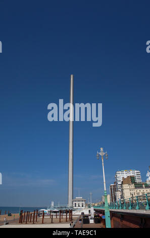 L'Angleterre, l'East Sussex, Brighton, l'acier je360 tour d'observation sur le front. Banque D'Images