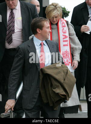 Liverpool, UK Ex Liverpool Propriétaire Tom Hicks et ses fils visiter Melwood Ian crédit Fairbrother/Alamy Stock Photos Banque D'Images