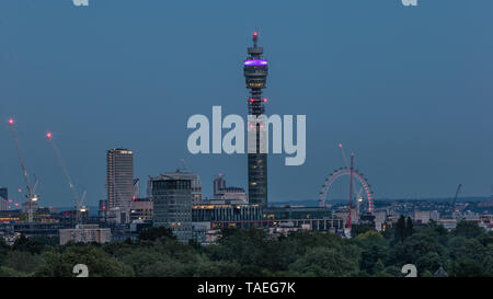 Monuments de Londres au crépuscule. Banque D'Images