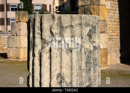 Tarragone, Espagne. Le 8 février 2019. Forum coloniale de Tarraco (Foro Colonial de Tarraco) un ancien site archéologique romain situé dans l'ec moderne Banque D'Images