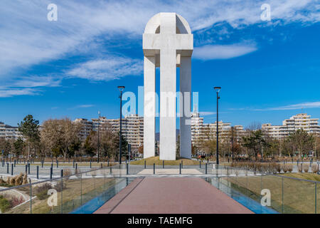 ALBA IULIA, Roumanie - 28 Février 2019 : Monument de la Grande Union à Alba Iulia, Roumanie. Banque D'Images