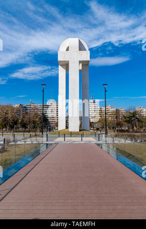 ALBA IULIA, Roumanie - 28 Février 2019 : Monument de la Grande Union à Alba Iulia, Roumanie. Banque D'Images