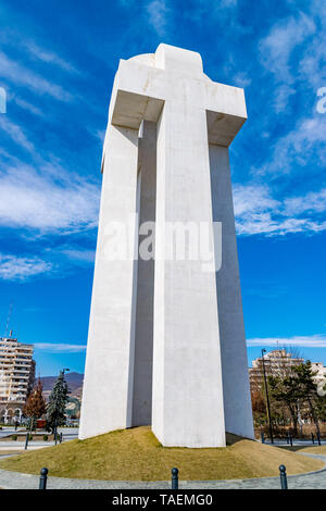 ALBA IULIA, Roumanie - 28 Février 2019 : Monument de la Grande Union à Alba Iulia, Roumanie. Banque D'Images