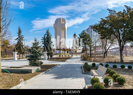 ALBA IULIA, Roumanie - 28 Février 2019 : Monument de la Grande Union à Alba Iulia, Roumanie. Banque D'Images