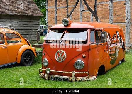 1956 Partage de l'écran le camping-car Banque D'Images