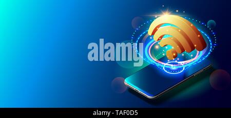 Illustration Vecteur de création de réseau 5G WiFi Technologie sans fil l'illustration vectorielle. Illustration de Vecteur