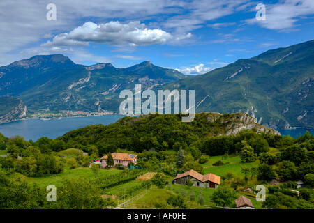 L'Italie, Trentino, Le Lac de Garde, Pregasina près de Riva del Garda Banque D'Images