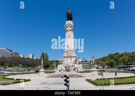 La Praça do Marques de Pombal Lisbonne Banque D'Images