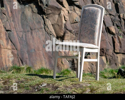 Chaise extérieur gauche à Édimbourg Hilltop Banque D'Images