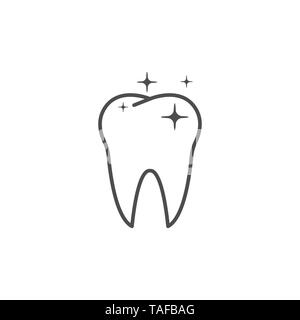 L'icône de la dent, l'icône de soins dentaires. Illustration vectorielle, modèle plat. Illustration de Vecteur