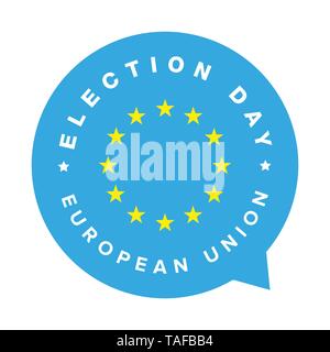 Élection de l'Union européenne vecteur signe insigne Illustration de Vecteur