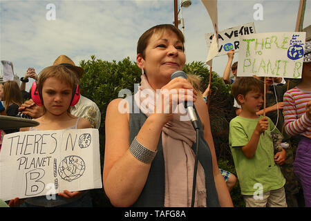 Brighton, UK. 24 mai, 2019. Les enfants de l'école de Brighton en grève pour faire campagne et la demande que le gouvernement fasse quelque chose à propos du réchauffement planétaire. Credit : Rupert Rivett/Alamy Live News Banque D'Images
