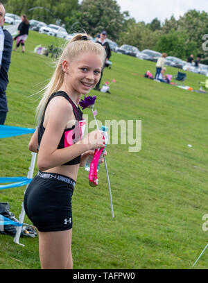 Brentwood Essex 25 mai 2019 Cancer UK Race for Life au Weald Country Park, Brentwood Essex le vainqueur de l'Ian Davidson Crédit/Alamy Live News Banque D'Images