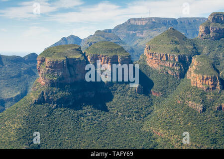 Trois Rondavels du Blyde River Canyon, Afrique du Sud Banque D'Images