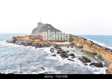 Paysage côtier à couper le souffle de Yehliu Geopark à Taiwan Banque D'Images