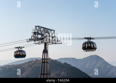 Rope way à Hakone au Japon Banque D'Images