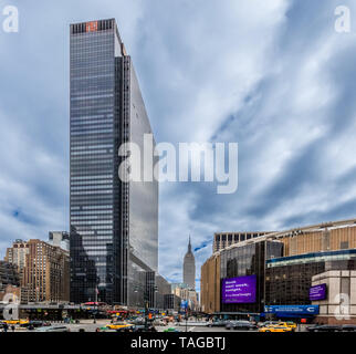 NEW YORK CITY - Mars 25, 2018 : Madison square garden à Joe Louis plazaone des principaux monuments de Manhattan Banque D'Images