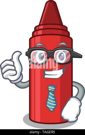 Businessman crayon rouge dans la forme de caractères Illustration de Vecteur