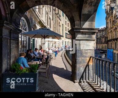 Restaurant Scotts sur Victoria Terrasse dans la vieille ville d'Édimbourg, Écosse, Royaume-Uni Banque D'Images