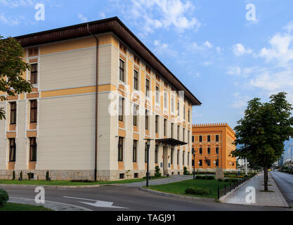 MOSTAR, Bosnie-herzégovine - 15 août 2015 : Mostar l'hôtel de ville et bureau du maire Banque D'Images