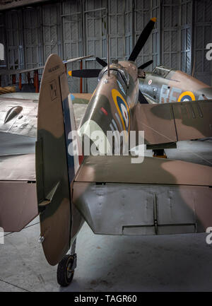 La Seconde Guerre mondiale Supermarine Spitfire à l'Imperial War Museum, Duxford, España Banque D'Images