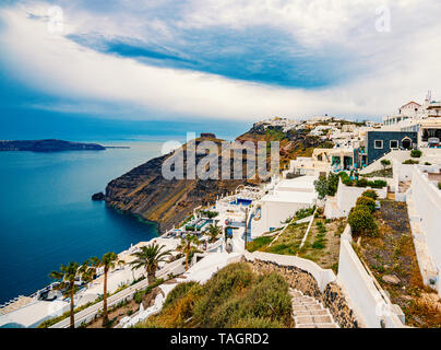 L'île de Santorin en Grèce, l'une des plus belles destinations de voyage du monde. Banque D'Images