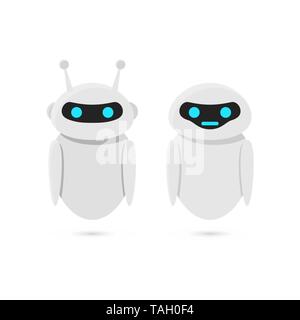 Robots isolé sur fond blanc. Conception Bot. Vector Illustration de Vecteur