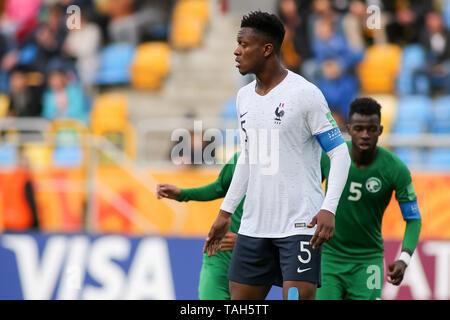 Gdynia, Pologne, 25 mai 2019 : Dan Zagadou 2019 pendant la Coupe du Monde U-20 de la FIFA le groupe E match entre la France et l'Arabie saoudite au stade de Gdynia à Gdynia. Credit : Tomasz Zasinski / Alamy Live News Banque D'Images