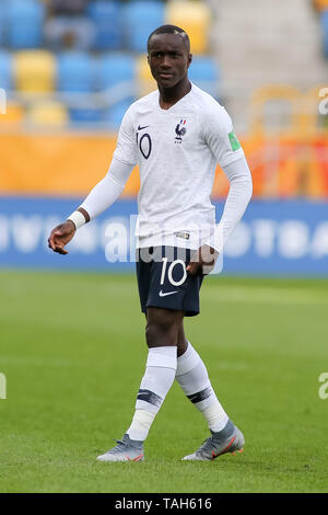 Gdynia, Pologne, 25 mai 2019 : Moussa Diaby au cours de la FIFA 2019 Coupe du Monde U-20 groupe e match entre la France et l'Arabie saoudite au stade de Gdynia à Gdynia. Credit : Tomasz Zasinski / Alamy Live News Banque D'Images