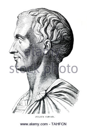 Gaius Julius Caesar portrait, 100 avant J.-C. - 44 av. J.-C., était un général et homme politique militaire romain de l'Empire romain Banque D'Images