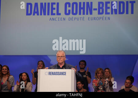 Réunion de la 'renaissance' groupe du parti République La DREM en mars pour les élections européennes en français avec le chef de la liste Nathalie Loiseau Banque D'Images