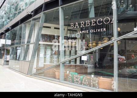 Extérieur de Jamie Oliver's restaurant Barbecoa, nouveau changement, City of London, London, EC4 Banque D'Images