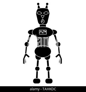 Chat de Robot simple caractère. Illustration vectorielle stock Illustration de Vecteur