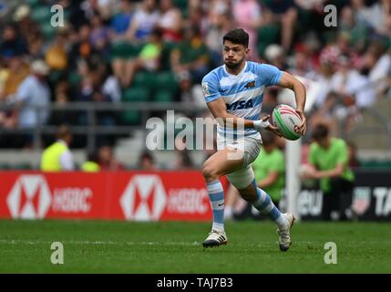 Twickenham. Londres. UK. 25 mai 2019. Monde HSBC rugby à 7 séries. Lautaro Bazan Velez (Argentine). 25/05/2019. Credit : Sport en images/Alamy Live News Banque D'Images