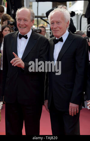 Cannes, France. 25 mai, 2019. 72e Festival du Film de Cannes 2019, cérémonie de clôture Tapis Rouge. Photo : Jean-Pierre, Luc Dardenne : Crédit Photo Agency indépendante/Alamy Live News Banque D'Images