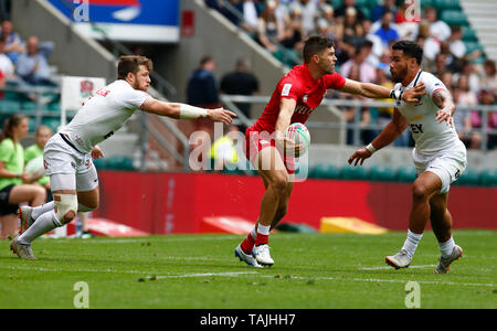 Londres, Royaume-Uni. 26 mai, 2019. LONDON United Kingdom. 26 mai, 2019. Justin Douglas du Canada au cours de l'ensemble HSBC Londres entre 7s et à Johan Cruyff ArenaTwickenham le 26 mai 2019 : Crédit photo Action Sport/Alamy Live News Banque D'Images