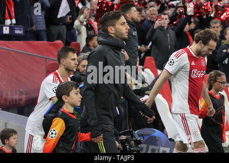 Rodrigo Bentancur Juventus Turin lors de la Ligue des Champions, quarts de finale 1ère manche, match de football entre l'AFC Ajax et la Juventus FC le 10 avril 2019 Johan Cruijff à ArenA à Amsterdam, Pays-Bas - Photo Laurent Lairys / DPPI Banque D'Images