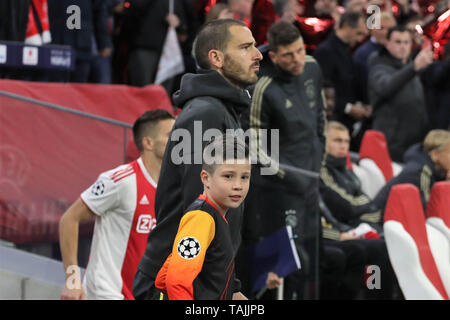 Leonardo Bonucci de Juventus Turin lors de la Ligue des Champions, quarts de finale 1ère manche, match de football entre l'AFC Ajax et la Juventus FC le 10 avril 2019 Johan Cruijff à ArenA à Amsterdam, Pays-Bas - Photo Laurent Lairys / DPPI Banque D'Images