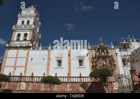 Cathédrale Métropolitaine de Sucre, Bolivie coloniale Banque D'Images