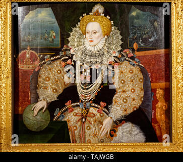 LONDON GREENWICH ARMADA PORTRAIT D'ELIZABETH 1 DANS LE QUEENS HOUSE Banque D'Images