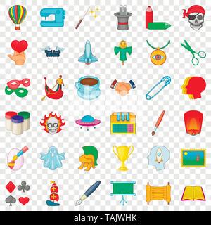 Bouteille de peinture icons set, cartoon style Illustration de Vecteur
