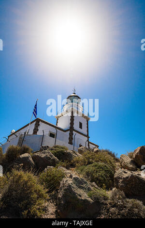 À Akrotiri (Faros faros akrotiriou) à Santorin, Grèce Banque D'Images