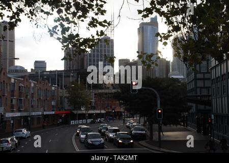 À l'intérieur de Sydney au centre-ville sur une belle tour de ville - Australie Banque D'Images