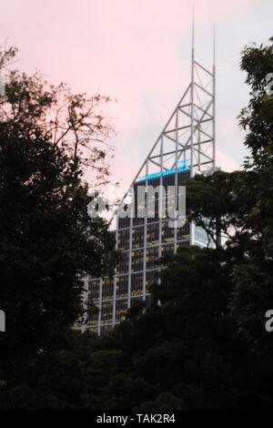 Belle Sydney Skyscraper tiré du central park Banque D'Images